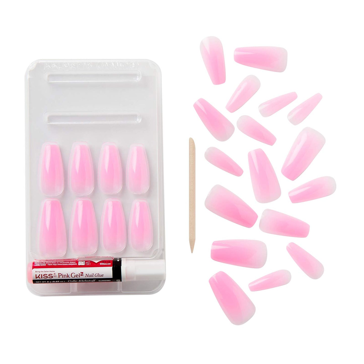 GoldFinger Full Cover Nails Press On 24 Nails Long Length