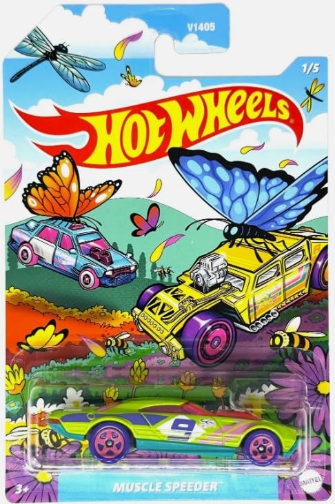 Hot Wheels 2025 Spring Easter Mix Set of 5 Pack, 1:64 Scale Diecast