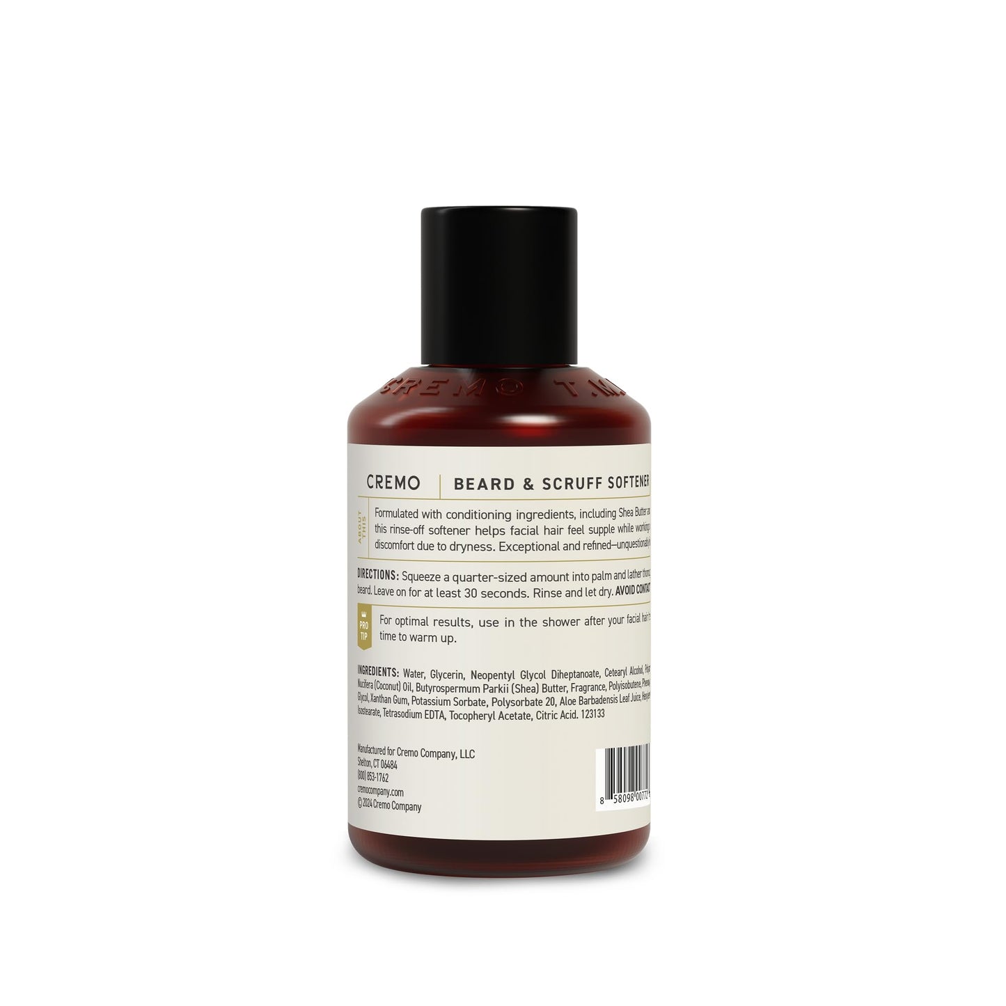 Cremo Cedar Forest Beard & Scruff Softener, Softens and Conditions Coarse Facial Hair of all Lengths in Just 30 Seconds, 6 Fluid Ounce