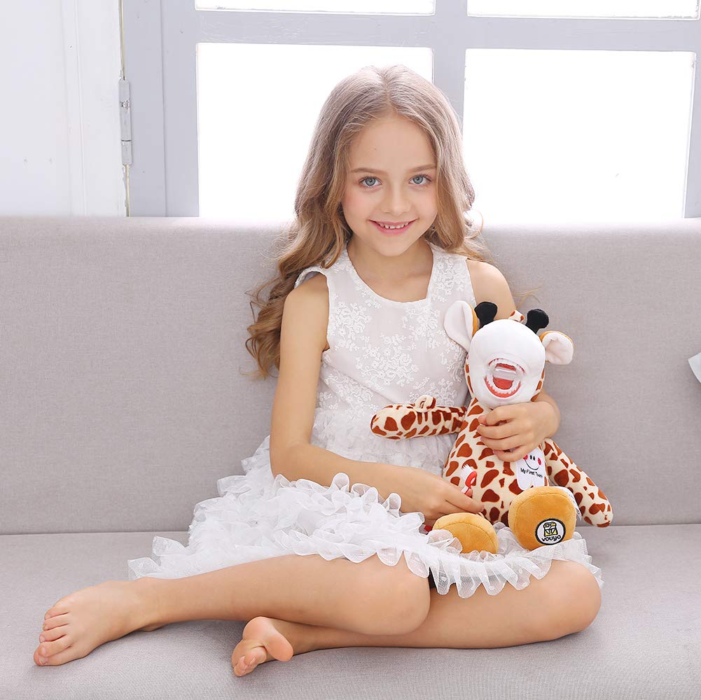 Tooth Fairy Plush, YOUYA Dental Puppet Oral Health Presentation Doll Giraffe Tooth Fairy Dental Educational Plush Small Size Doll with Teeth for Kids…
