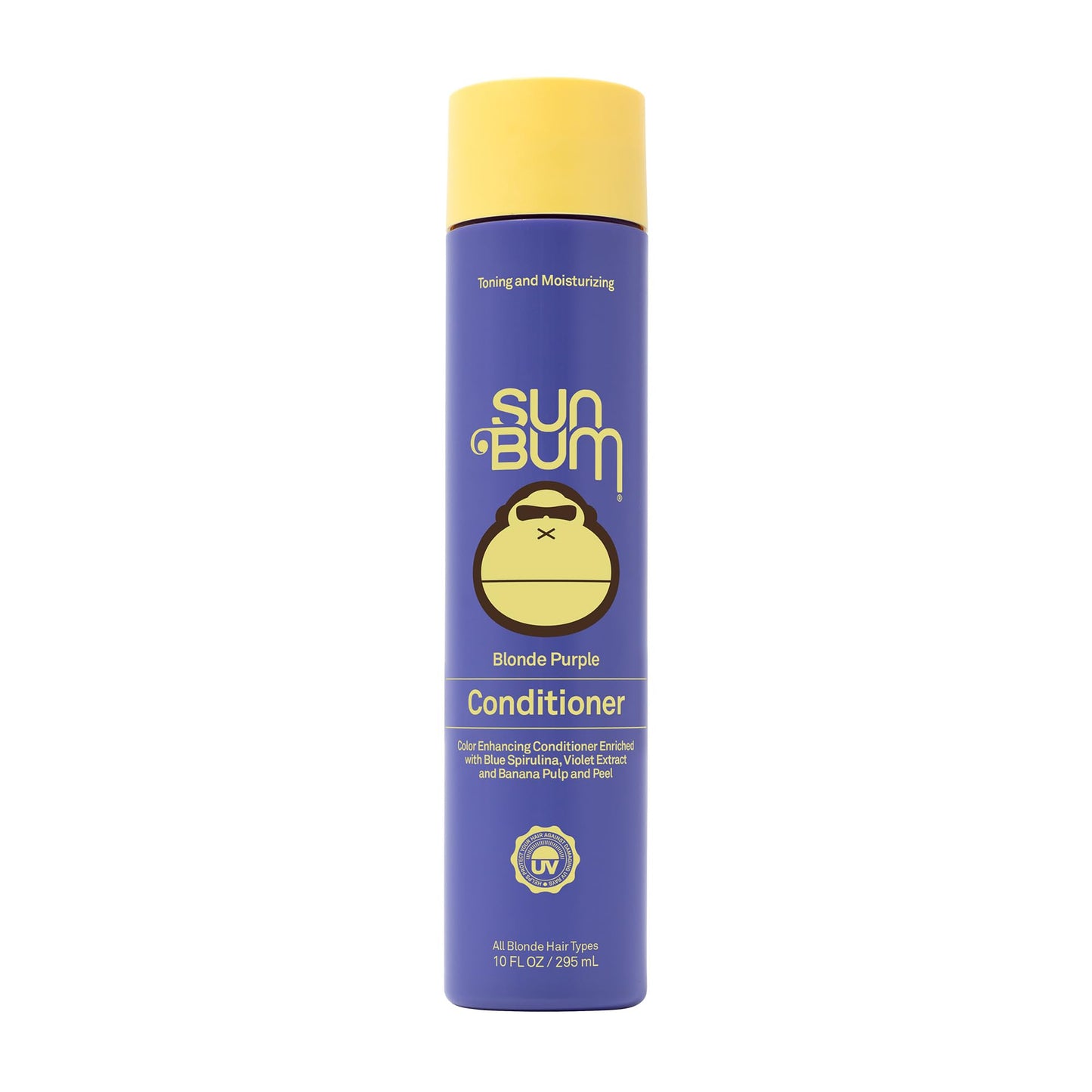 Sun Bum Blonde Purple Conditioner - Moisturizing and Brightening Formula - UV Protecting and Color Enhancing and Toning Hair Treatment for Blonde Hair
