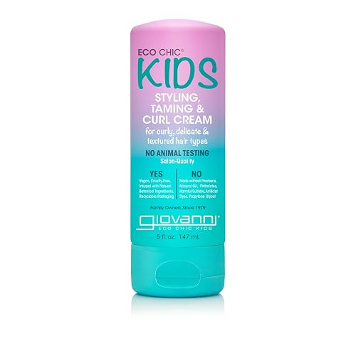 Eco Chic KIDs Styling Taming & Curl Cream - Kids Curl Cream, Curly Hair Products, for Delicate and Textured Hair Types, Long-Lasting & Lightweight