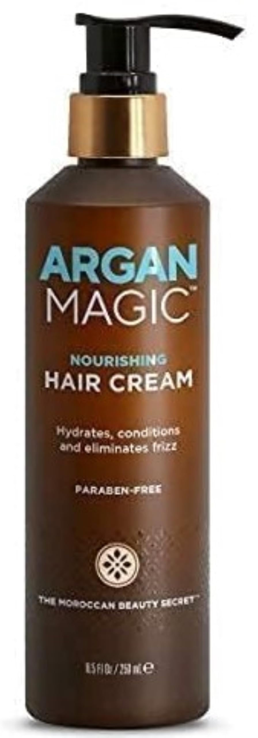 Argan Magic Nourishing Hair Cream - Hydrates, Conditions, and Eliminates Frizz for All Hair Types | Seals in Shine | Made in USA, Paraben Free