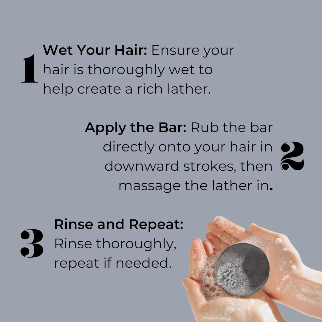Jack59 All Natural Shampoo and Conditioner Set for Fine Hair, Bar Shampoo and Conditioner with Activated Charcoal to Detoxify, Rejuvenate Scalp