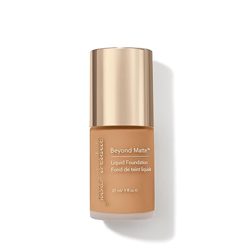 jane iredale Beyond Matte 3-in-1 Liquid Foundation, Long-wear, Buildable Coverage, Vegan, Clean, Cruelty Free, Semi Matte Finish, M12