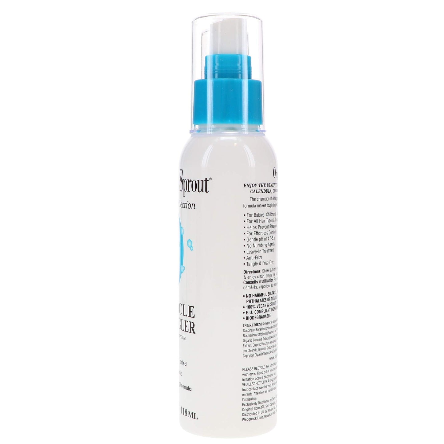 Original Sprout Miracle Detangler. All Hair Moisturizer and Leave-In Conditioner Spray, 4 Ounces. 2 Pack.