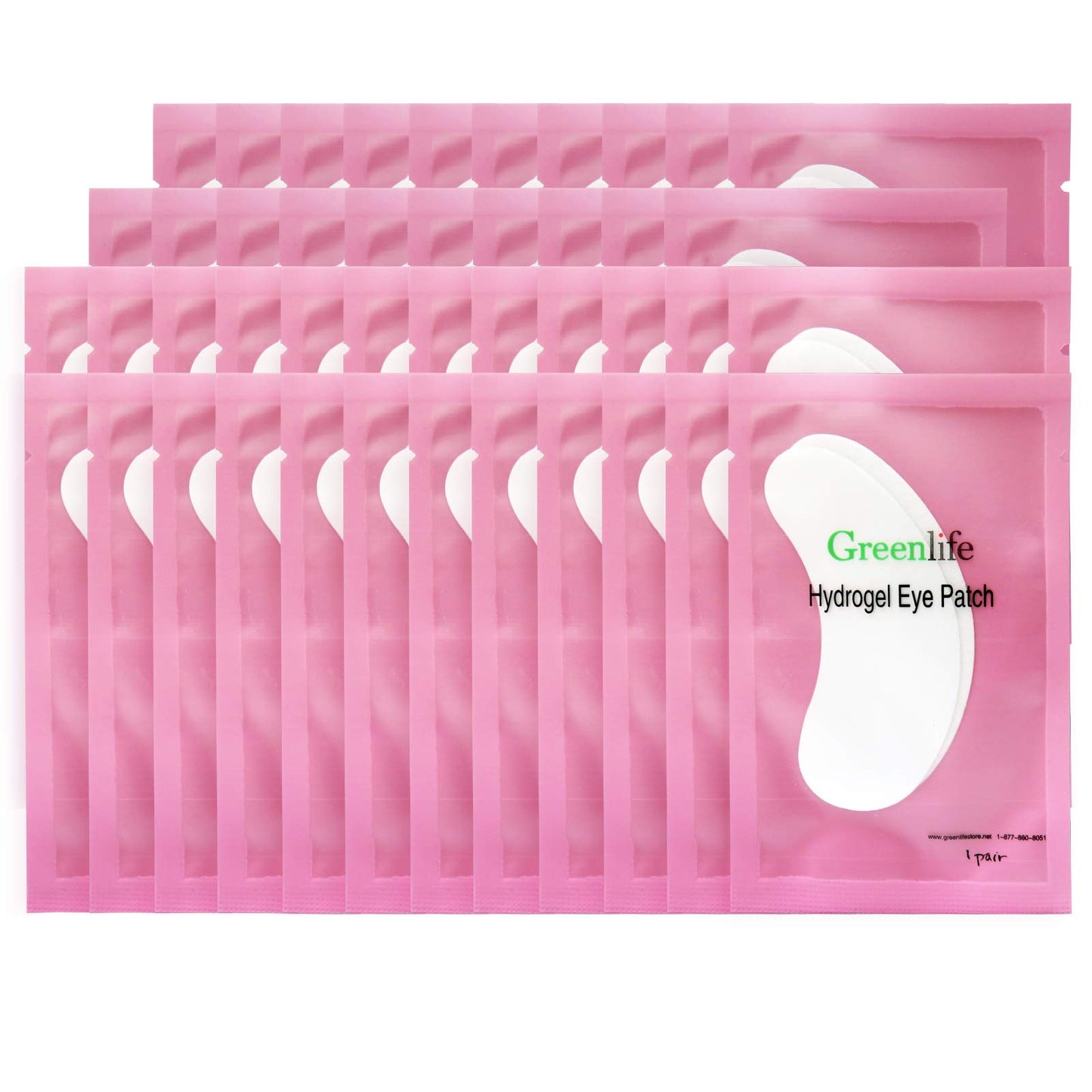 GreenLife 300 Pairs Eye Pads, 100% Naturel Eyelash Extension Under Eye Gel Pads patches kit Collagen with Aloe Vera Hydrogel Eye Patches set