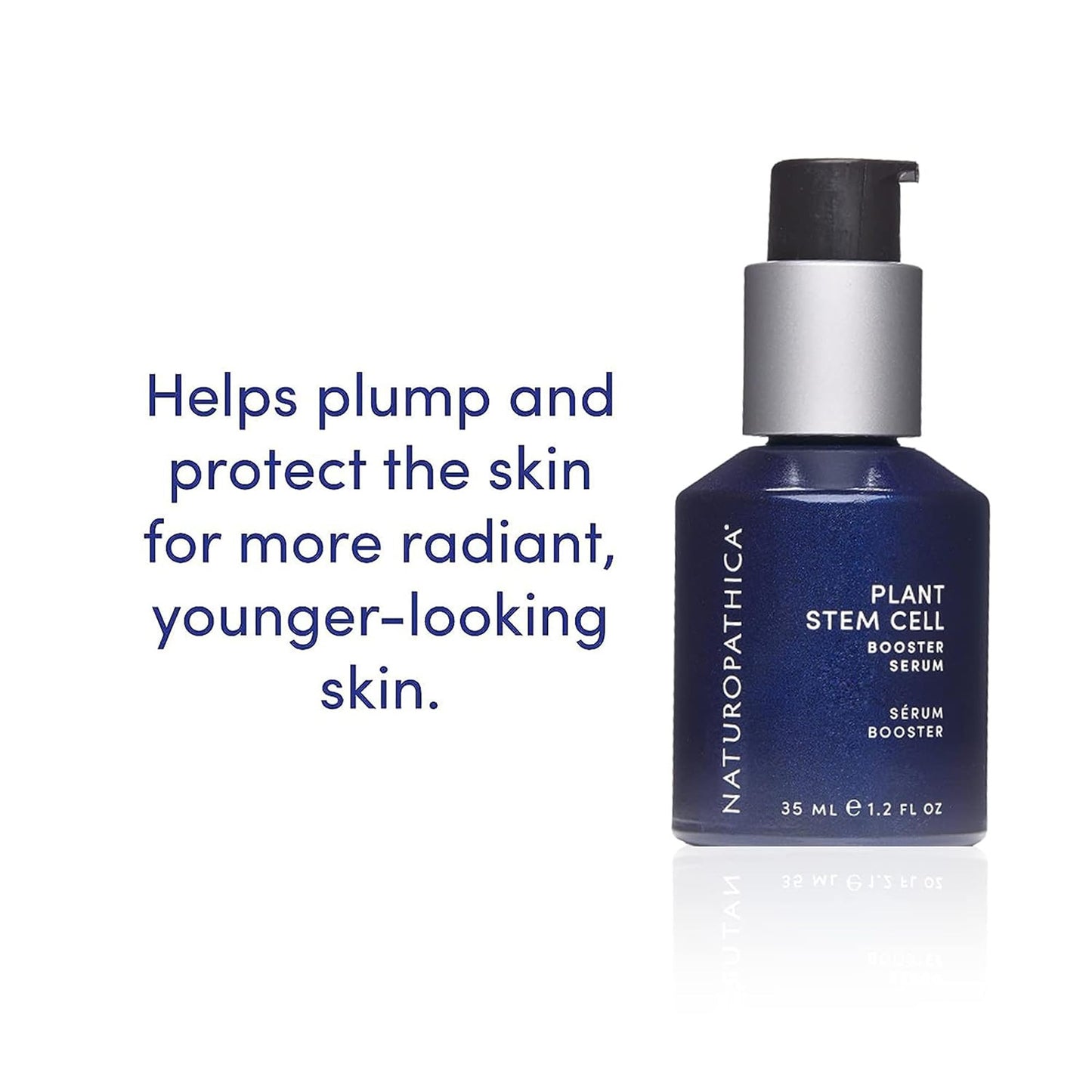 Naturopathica Plant Stem Cell Booster Serum, Daily Anti-Aging Face Serum to Smooth Fine Lines, Firming Facial Serum Helps Plump & Protect Skin, 1.18