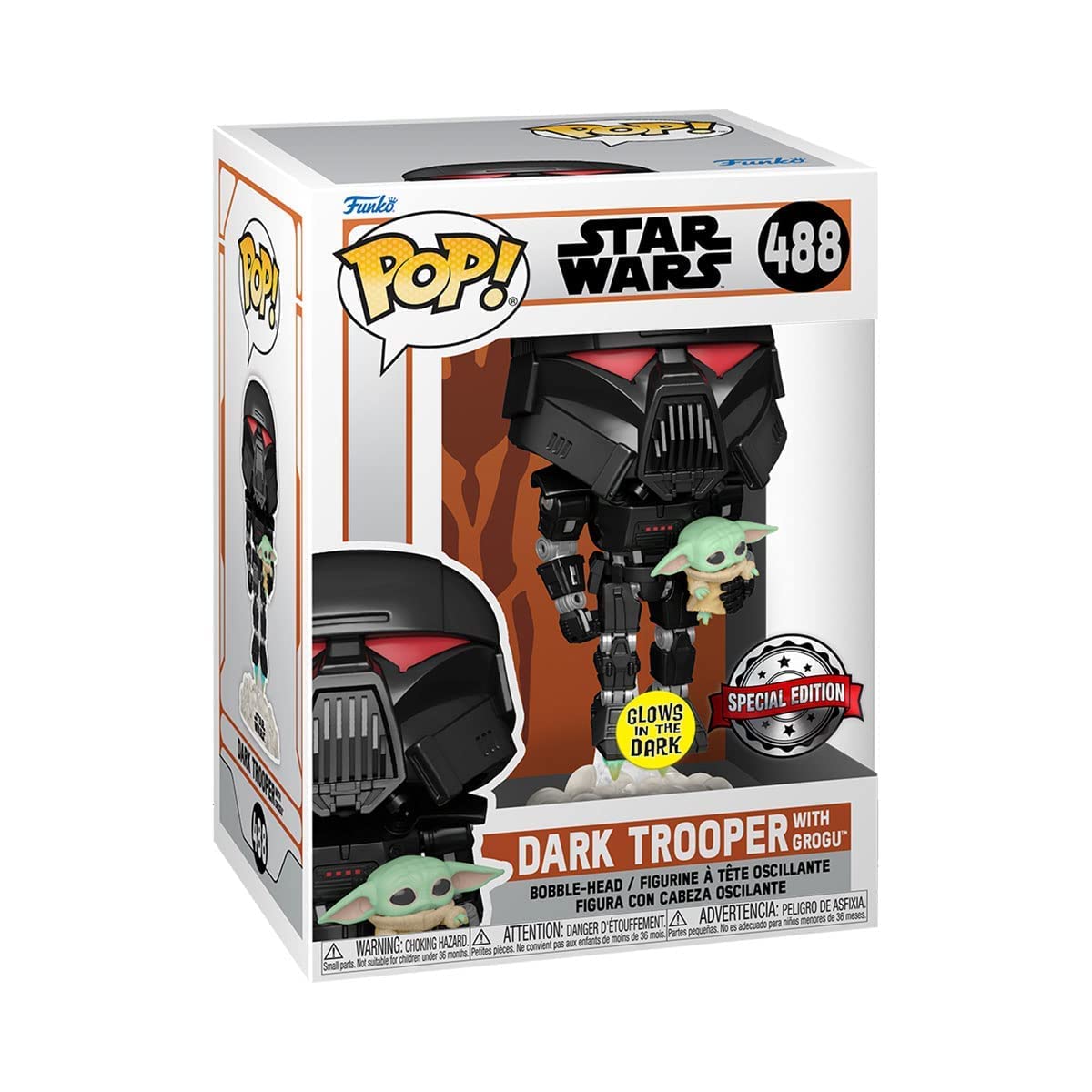 Pop Vinyl - Star Wars - Dark Trooper with Grogu 488 Black