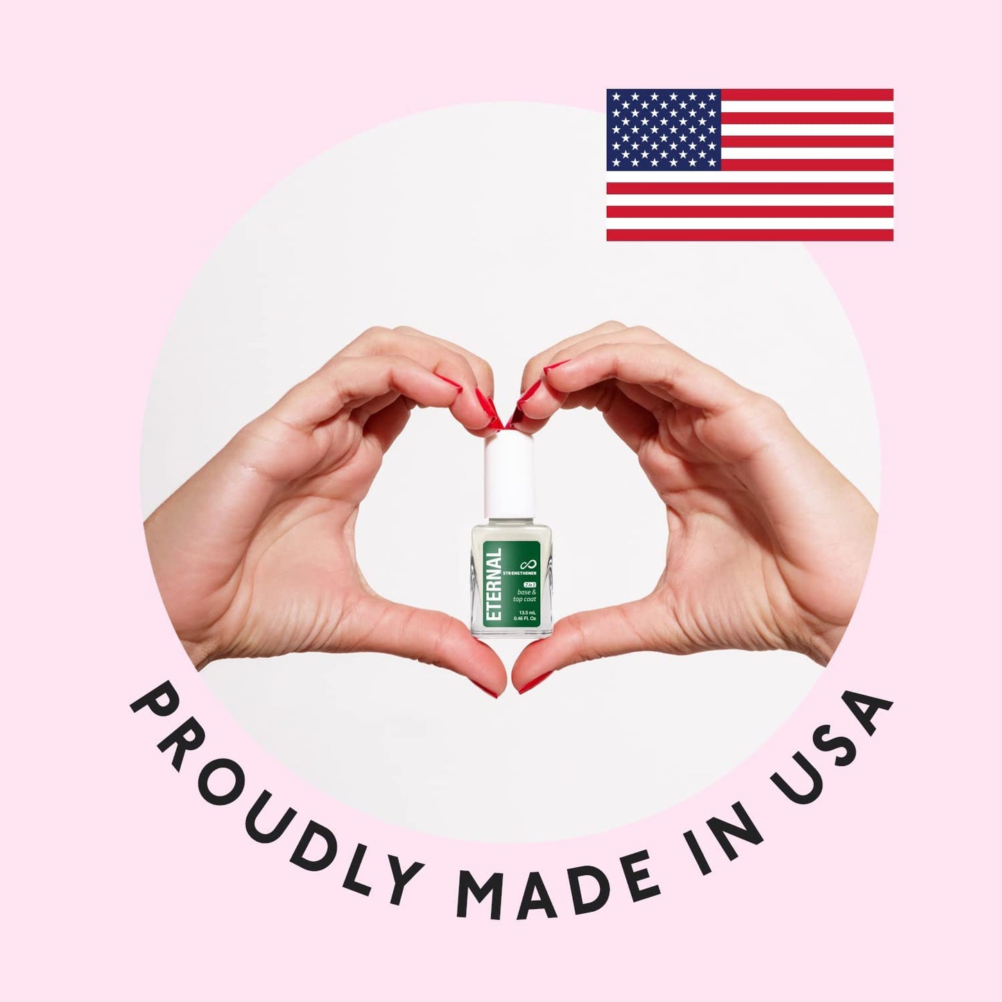 Eternal 2 in 1 Nail Hardener Base Coat Top Coat - 13.5 mL Nails Strengthener with Long Lasting Shine Finish for Strong Nails, Fingernail Polish Wear