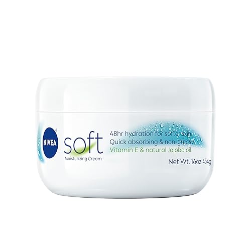 NIVEA Soft Refreshingly Soft Moisturizing Cream, Lightweight Body Moisturizer for Face, Body and Hands, Body Cream Enriched with Jojoba Oil