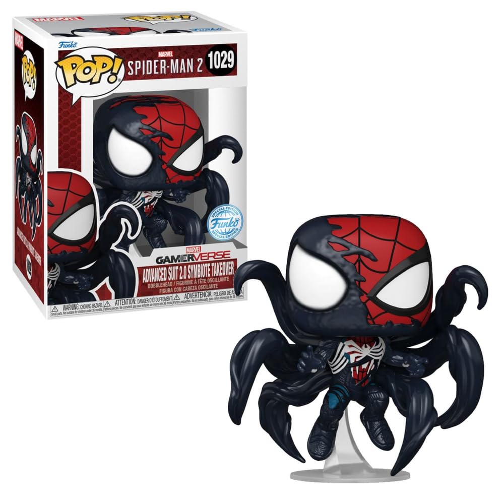 Funko Figure Pop Marvel Spider Man Advanced Suit 2.0 Symbiote Takeover