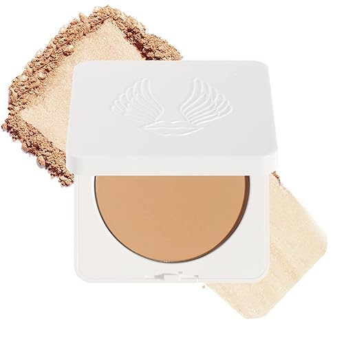 True + Luscious Sheer Halo Complexion Powder in Tan Beige - Talc-Free Setting & Foundation Powder - Oil Control Mineral Pressed Powder with Kaolin