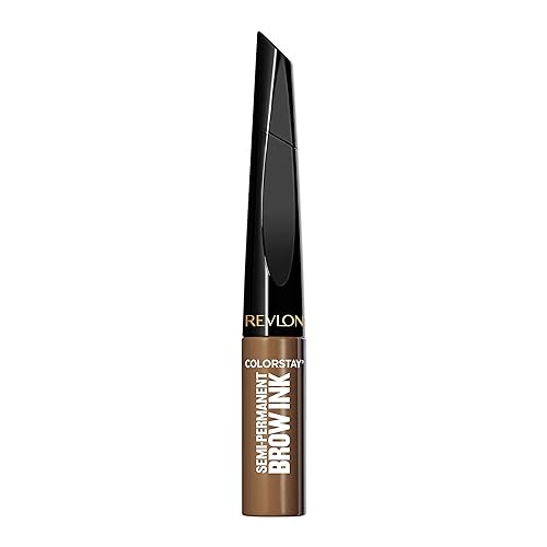 Revlon ColorStay 5-in-1 Semi-Permanent Brow Ink with Spoolie Brush, Waterproof, Transfer-Proof, Eyebrow Makeup, Easy to Remove, 352 Soft Brown Ink