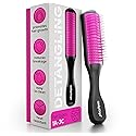 Aséptiqo Brush - Premium Detangling Hair Brush, Compact & Easy to Clean Multi Purpose HairBrush for Women, Men, Kids - Ideal for Straight to Wavy