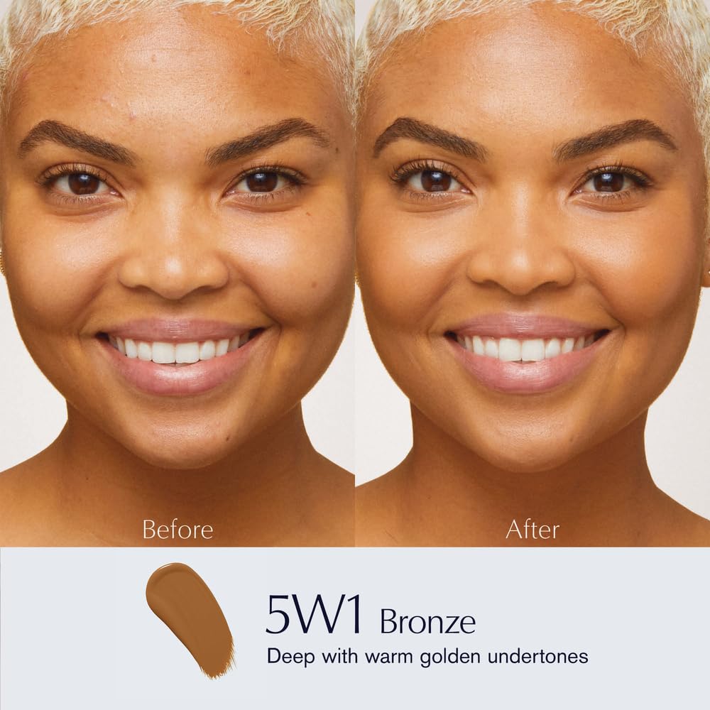 Estée Lauder Double Wear Sheer Matte Foundation SPF 19 | 12-Hour Wear, 1.0 Fl Oz, 5W1 Bronze