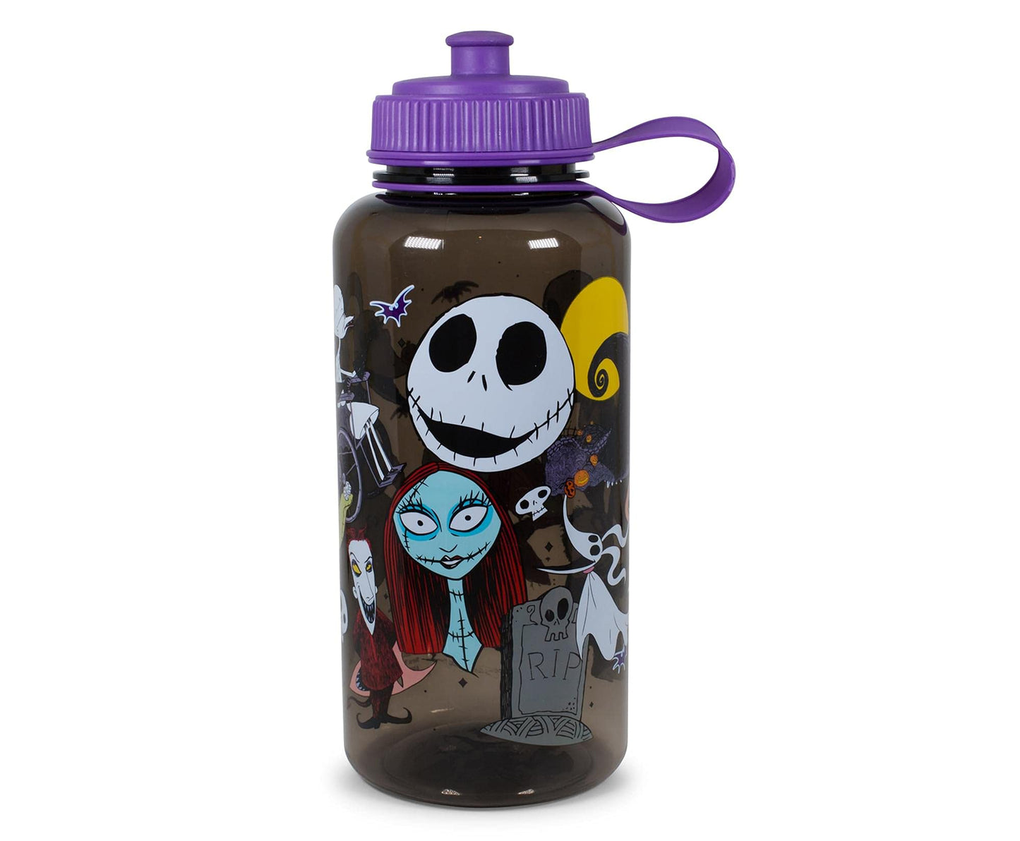 Nightmare Before Christmas Disney's The Water Bottle | BPA-Free Large Plastic Water Jug With Screw Top Lid | Hydration For Outdoor Sports, Gym, Yoga…