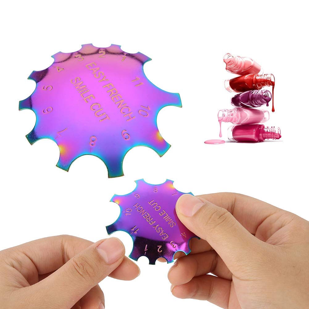 Nail Art Template Nail Art Template Tool Smile Line Cutter Smile Easy French Smile Smile Line Cut Trimmer Manicure Tool Beauty & Personal Care YUYTE