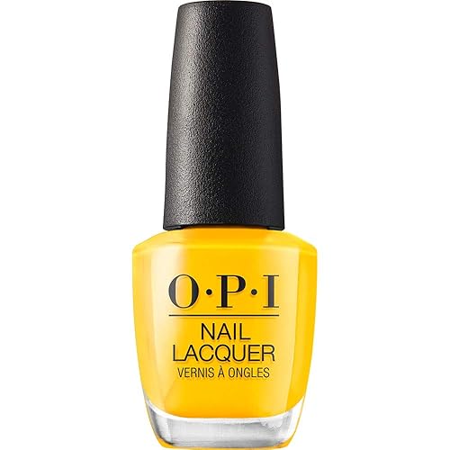 OPI Nail Lacquer Sun, Sea, and Sand in My Pants | Opaque Bright Yellow Crème Chip Resistant Nail Polish | Lisbon Collection