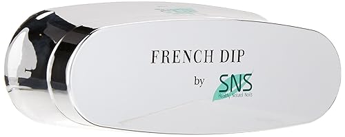 SNS Nails Dipping Powder French Dip Moulding (Mold) for Pink/White - Two-Sided French Manicure Mold for Flat or Curved Smile Line - Beautiful Clear