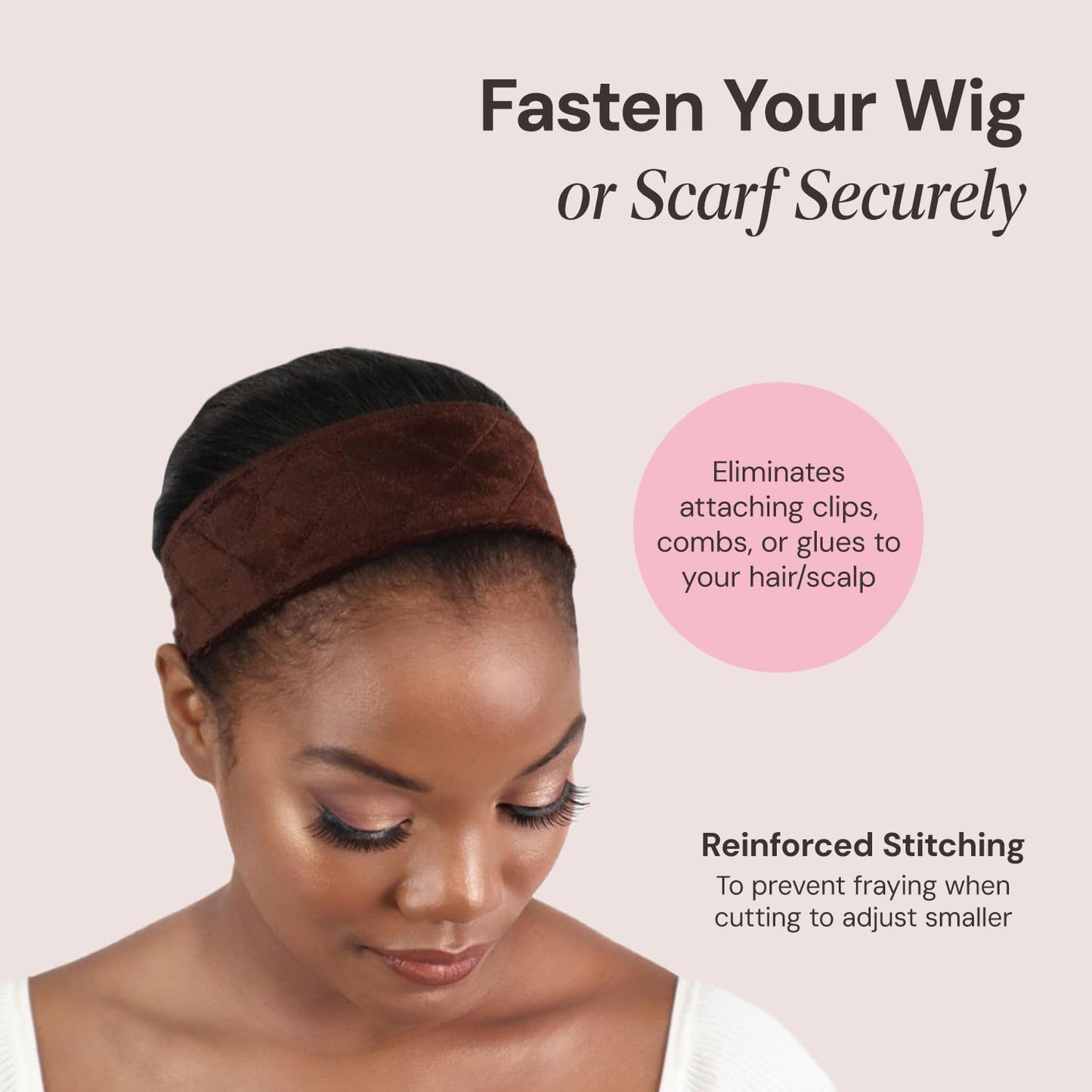 MILANO COLLECTION WiGrip, The Original Comfort Wig Grip Band, Adjustable Band for Glueless Support, Non-Slip Wig Grip Headbands, Tension-Free, One