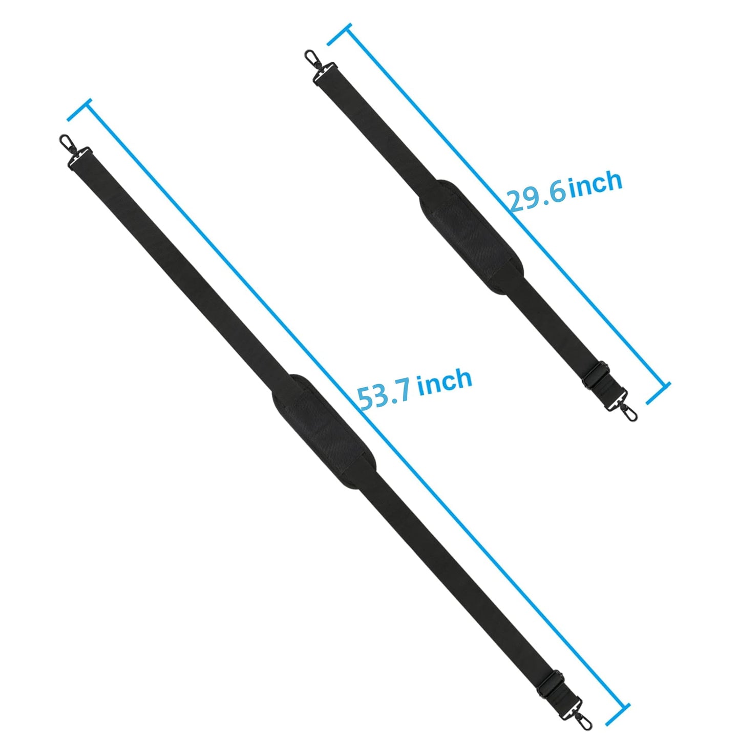 Taygeer 52" Universal Shoulder Strap – Adjustable Replacement Laptop Bag Strap with Metal Hooks for Duffel, Messenger, Briefcase & Computer Case