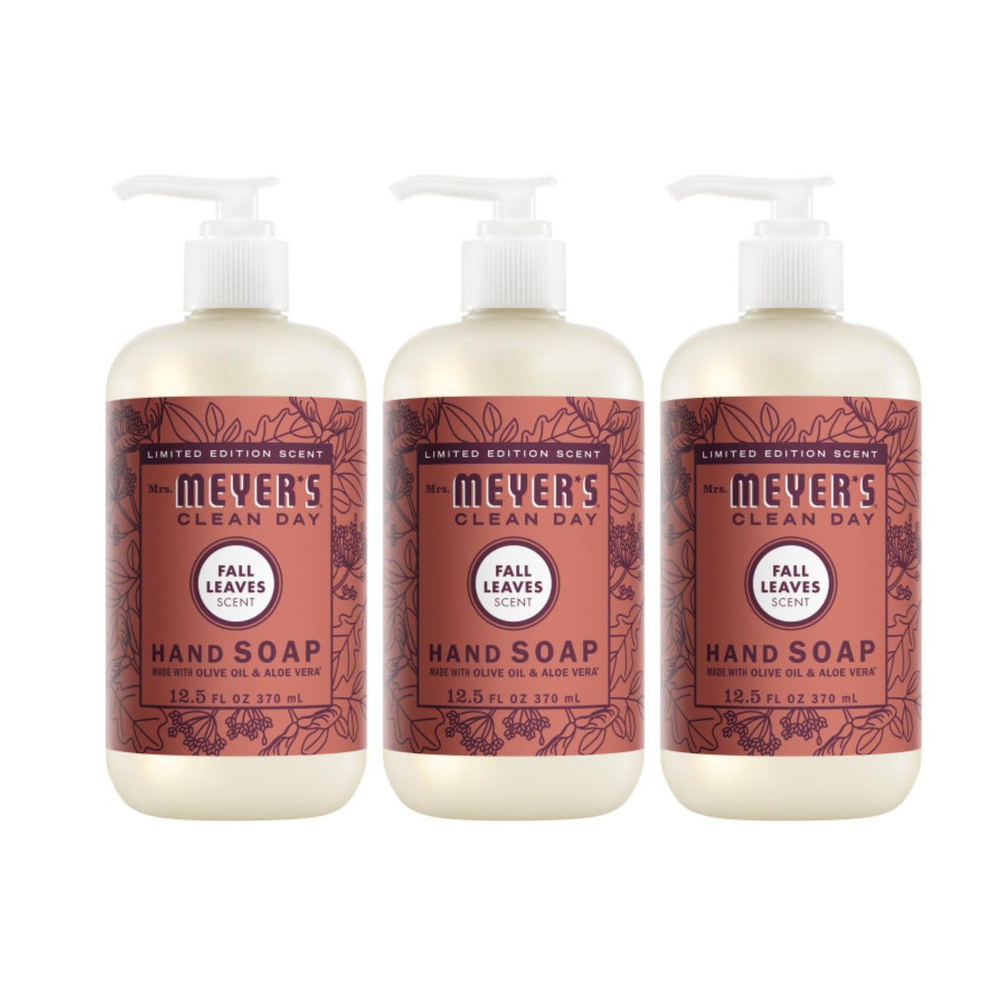 Mrs. MEYER'S CLEAN DAY Hand Soap Variation 12.5 Fl Oz (Pack of 3)