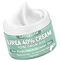Grocerism Urea Cream 40 Percent For Feet Plus 2% Salicylic Acid 5.29 oz || Foot Cream and Hand Cream Maximum Strength with Hyaluronic Acid,Tea