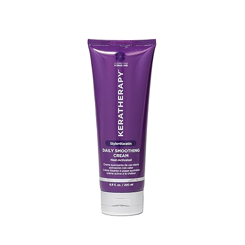 KERATHERAPY Daily Smoothing Cream, 6.8 fl. oz., 200 ml - Keratin Infused Smoothing Cream for Blowouts with Collagen, Jojoba Oil, Wheat & Argan Oil