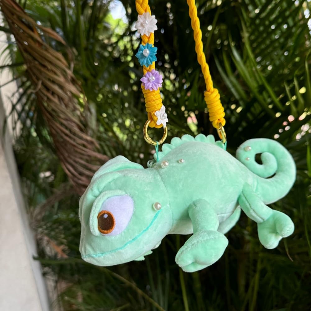 9.5in Pascal Plush Chameleon Stuffed Animal Shoulder bag