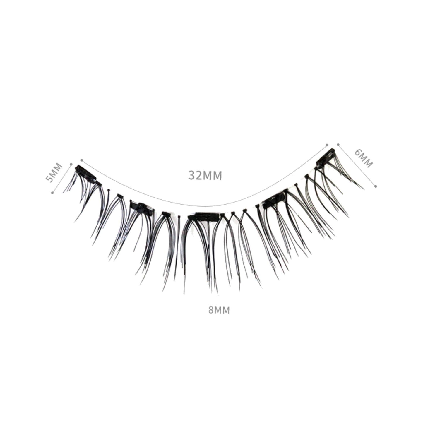Dorisue Magnetic eyelashes natural look Short lashes Hight Quality face eyelashes Pack of 4 eyelashes pack E3 Magnetic lashes Black