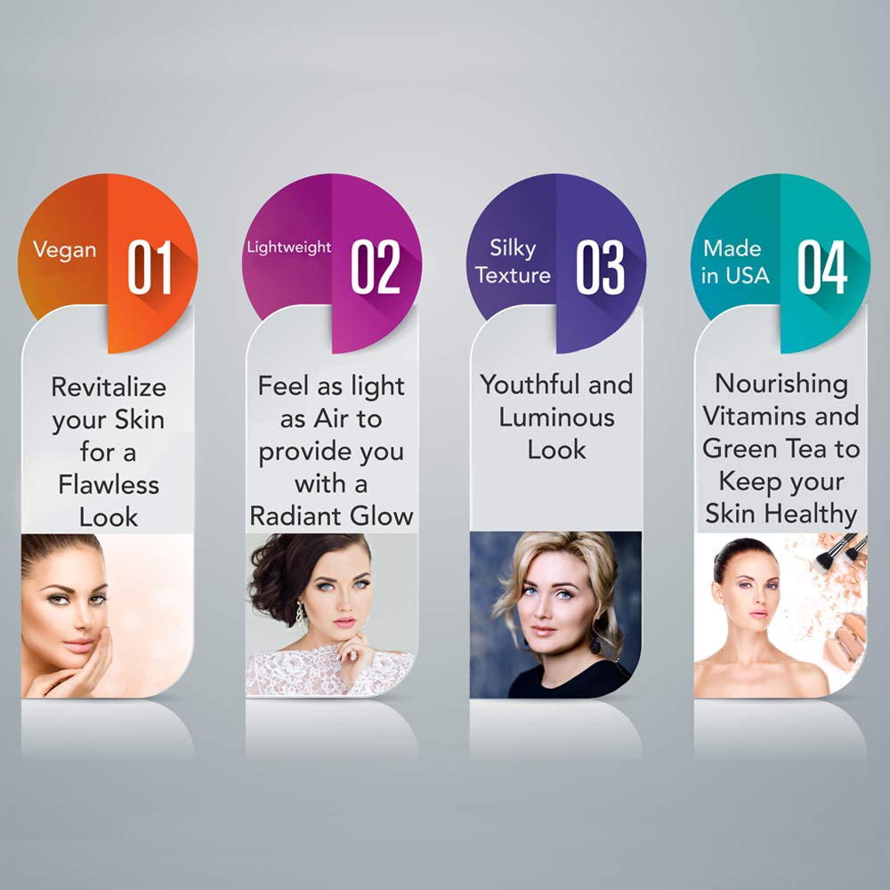 Ageless Derma Pressed Mineral Foundation Makeup Tawny With Vitamin and Green Tea Extracts