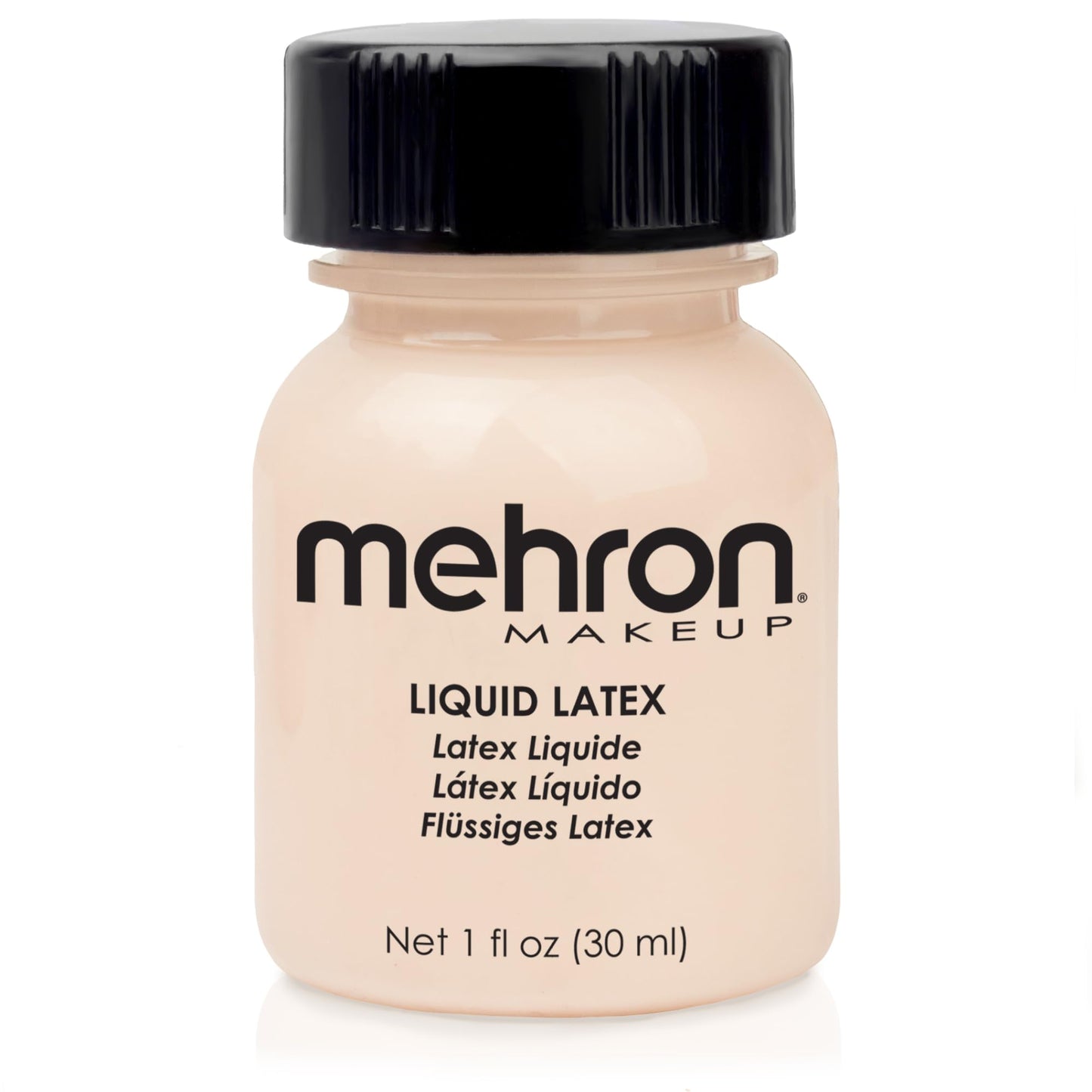 Mehron Makeup Liquid Latex | SFX Makeup | Halloween | Latex Glue for Skin | Special FX Prosthetic Glue 1 fl oz (30 ml) (Light Flesh) | Made in the USA