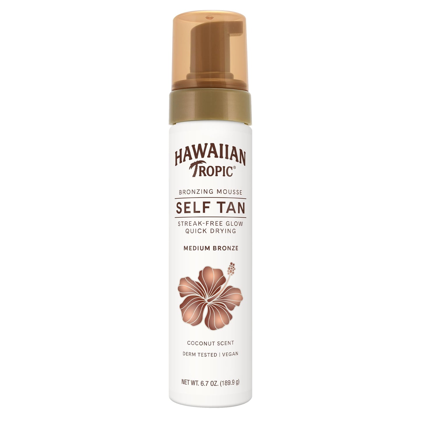 Hawaiian Tropic Aloha Glow Self Tanning Mousse, Express Tan, 6.7 oz, Self Tanner Mousse, Fake Tan, Self Tan Mousse, 1 Hour Express Self Tanner Foam
