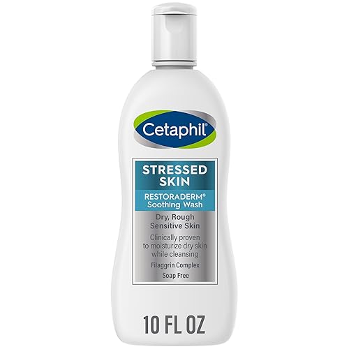 Cetaphil RESTORADERM Soothing Wash, 10 fl oz, Soothes Dry, Stressed Skin, Hypoallergenic, Soap & Paraben Free, National Eczema Association Endorsed