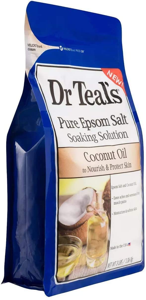 Dr Teal's Epsom Salt Bath Variety Gift Set (2 Pack, 3lb Ea) - Relax & Relief Eucalyptus & Spearmint, Nourish & Protect Coconut - Essential Oils & Pure Beauty and Personal Care Dr Teal's
