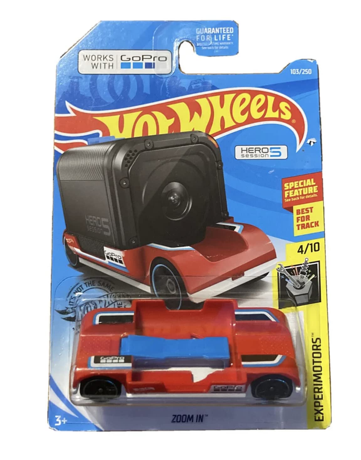 Hot Wheels 2019 HW Zoom in EXPERIMOTORS DIE-CAST Vehicle 103/250-4/10 Works with GoPro