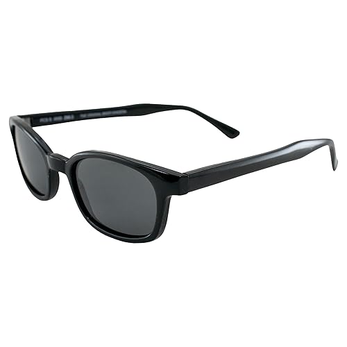 Original X-KD's 20% Larger Polarized Lenses Black Frame Biker Sunglasses