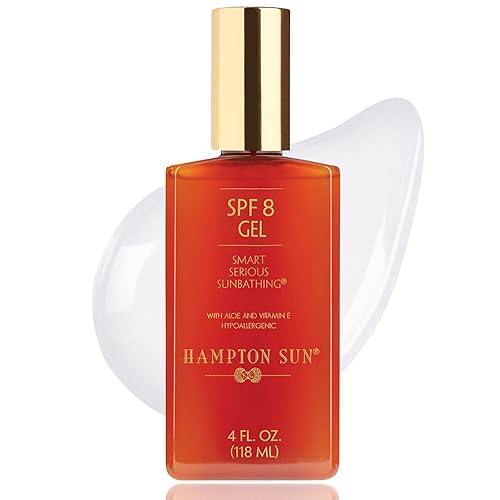 Hampton Sun SPF 8 Classic Sun Gel, Ultra-Hydrating Luxury Sunbathing Gel, Walnut Oil for Deep, Rich, Long Lasting Tan, Anti-Aging with Jojoba Oil