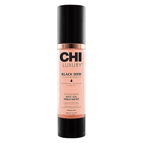 CHI Luxury Black Seed Oil Intense Repair Hot Oil Treatment, Moisturizes & Strengthens Dry & Damaged Hair, Sulfate, Paraben & Gluten-Free, 1.7 Oz