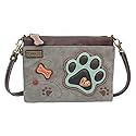 Chala Paw Print Mini Crossbody Handbag Dog Lovers Gift, Dog Mom Convertible Straps