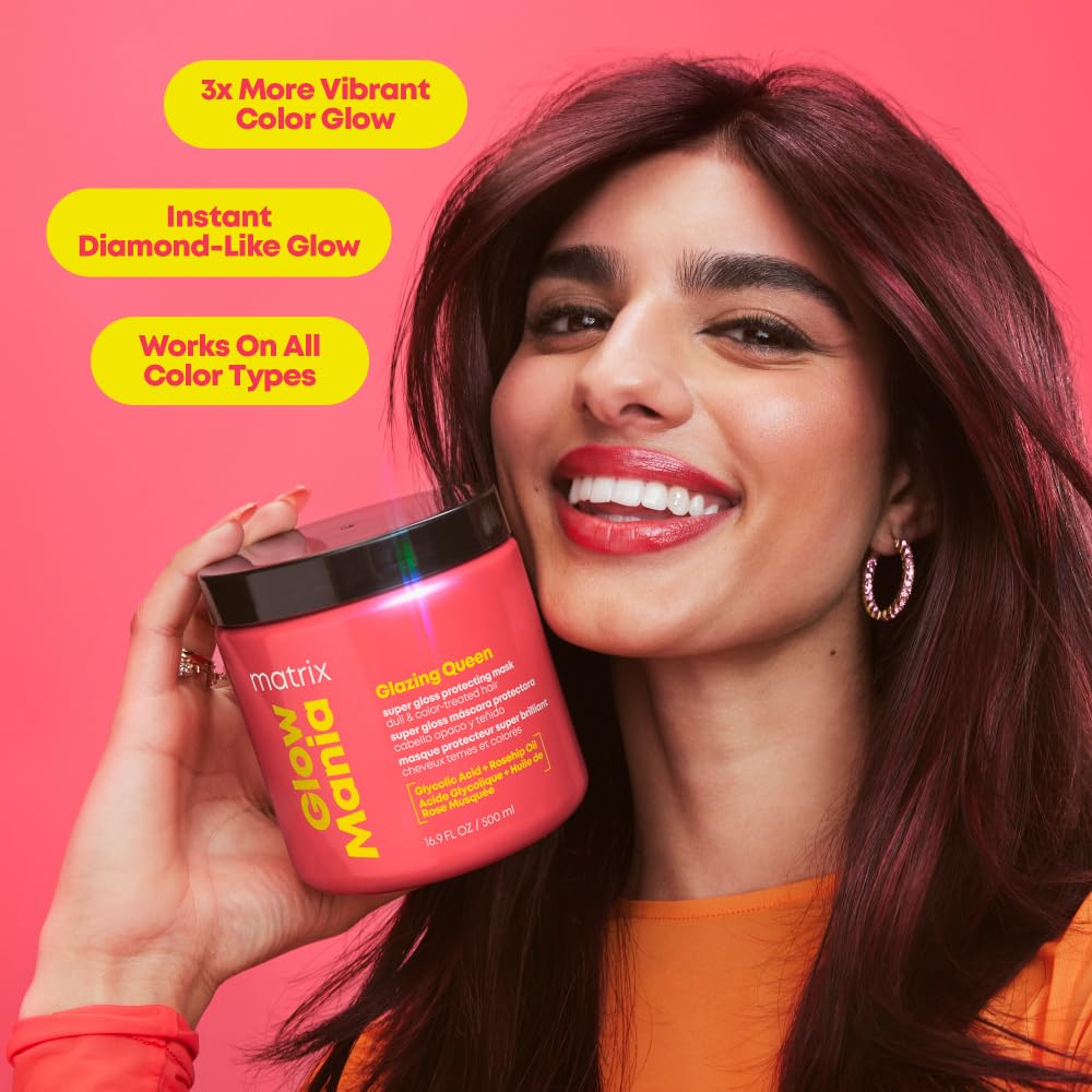 Matrix Glow Mania Mini Trial Kit - Enhances Shine and Moisturizes, Preserves and Protects Color Vibrancy, For Dull and Color-Treated Hair