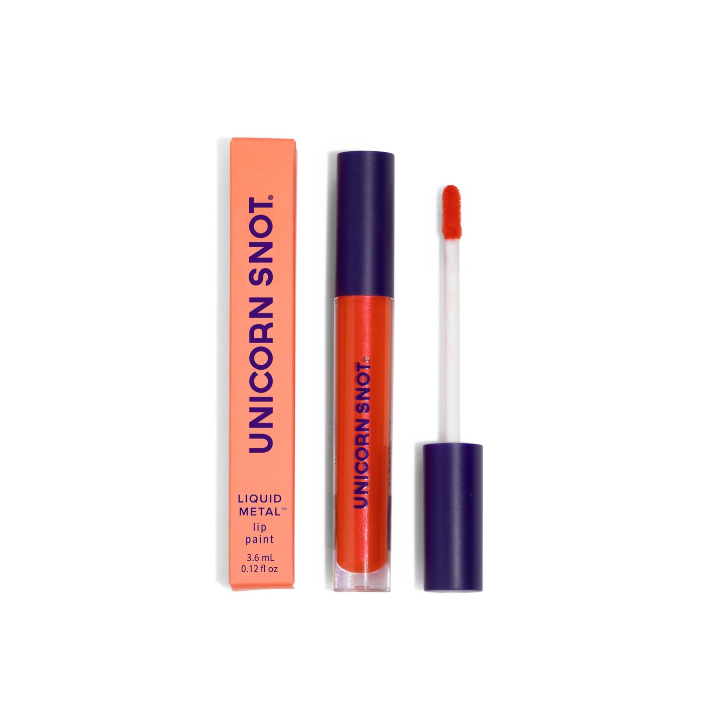 UNICORN SNOT Liquid Metal Lip Paint | Intense Pigment, Non-drying, Metallic Lip Color Makeup | Vegan & Cruelty-free Lip Makeup - LAVA (Fiery Red) Beauty & Personal Care UNICORN SNOT