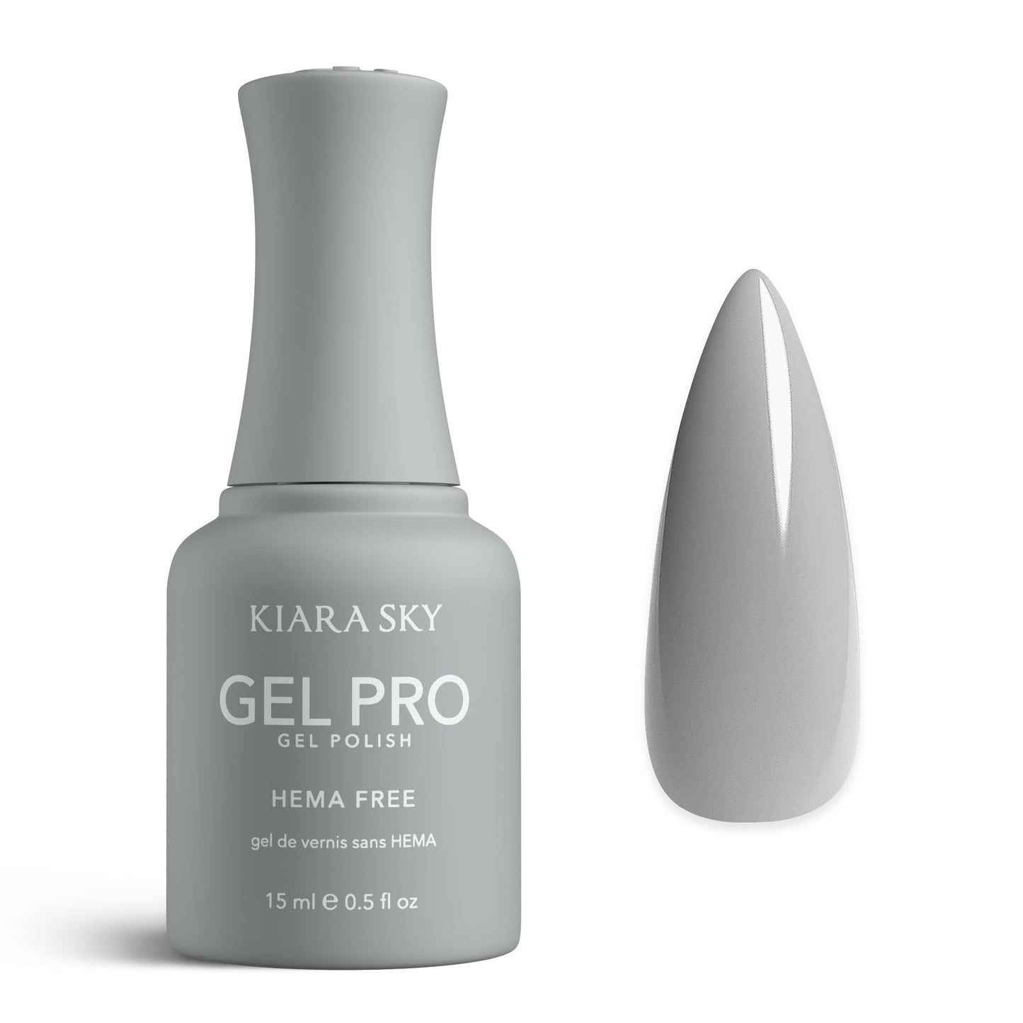 KIARA SKY Gel Pro HEMA-Free Gel Nail Polish | Full Coverage, 28+ Day Wear, Self-Leveling, UV/LED Soak-Off, 0.5 fl oz | Grey-Cious #101 Beauty & Personal Care KIARA SKY
