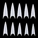 YIMART 500pcs Acrylic Medium Long Stiletto Nail Tips Easy Coffin Nails Sharp False Nail Art Tips For Nails Salon (White)