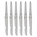 Lurrose 6pcs Foldable Nail File: Double-Sided Stainless Steel Folding Nail File - Portable Manicure Tools