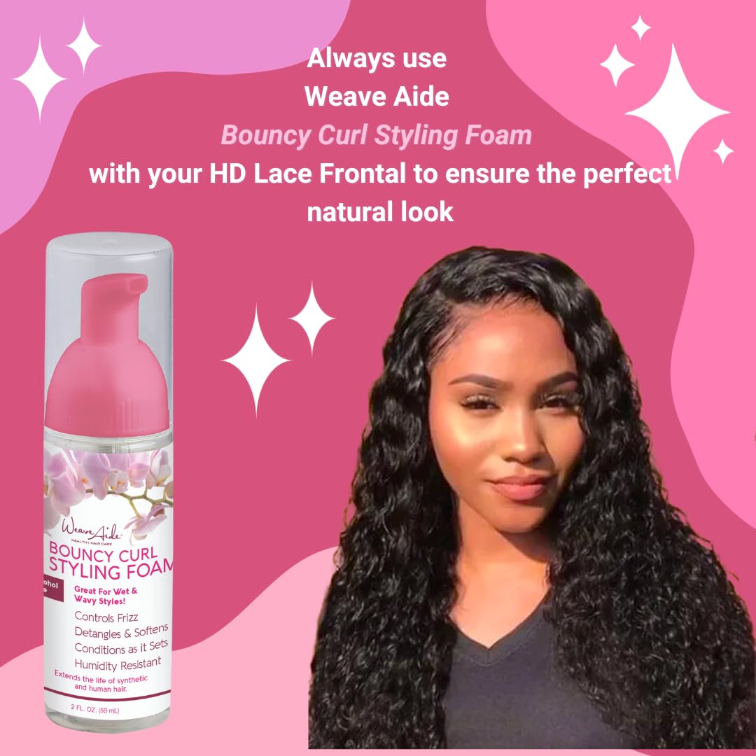 Weave Aide Bouncy Curl Styling Foam/Mousse 2 oz. (3-pack) Frizz control, Curl mousse for curly hair definition, anti frizz, curl enhancer, styling
