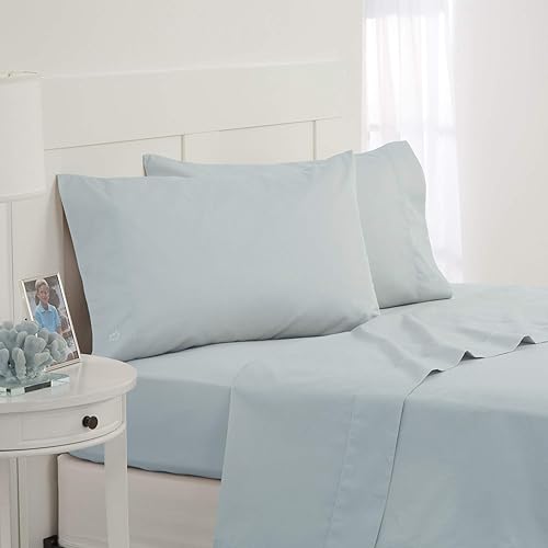 Southern Tide Cotton Twill Sheets Standard Sunlight Blue Pillowcase Pair