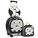HONEY JOY Kids Luggage Set, 14 Inch Toddler Luggage & Backpack Set, Neck Pillow, Luggage Tag, Airplane Approved, 4 Piece Spinner Travel Luggage…