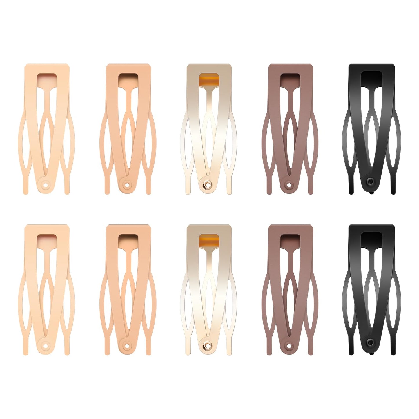 10 Pcs Double Grip Hair Clips, Sightor Metal Snap Hair Clips Hair Barrettes for Women Hair Making Salon Supplies Hair Accessories (Black, Brown Beauty and Personal Care Sightor Default Title